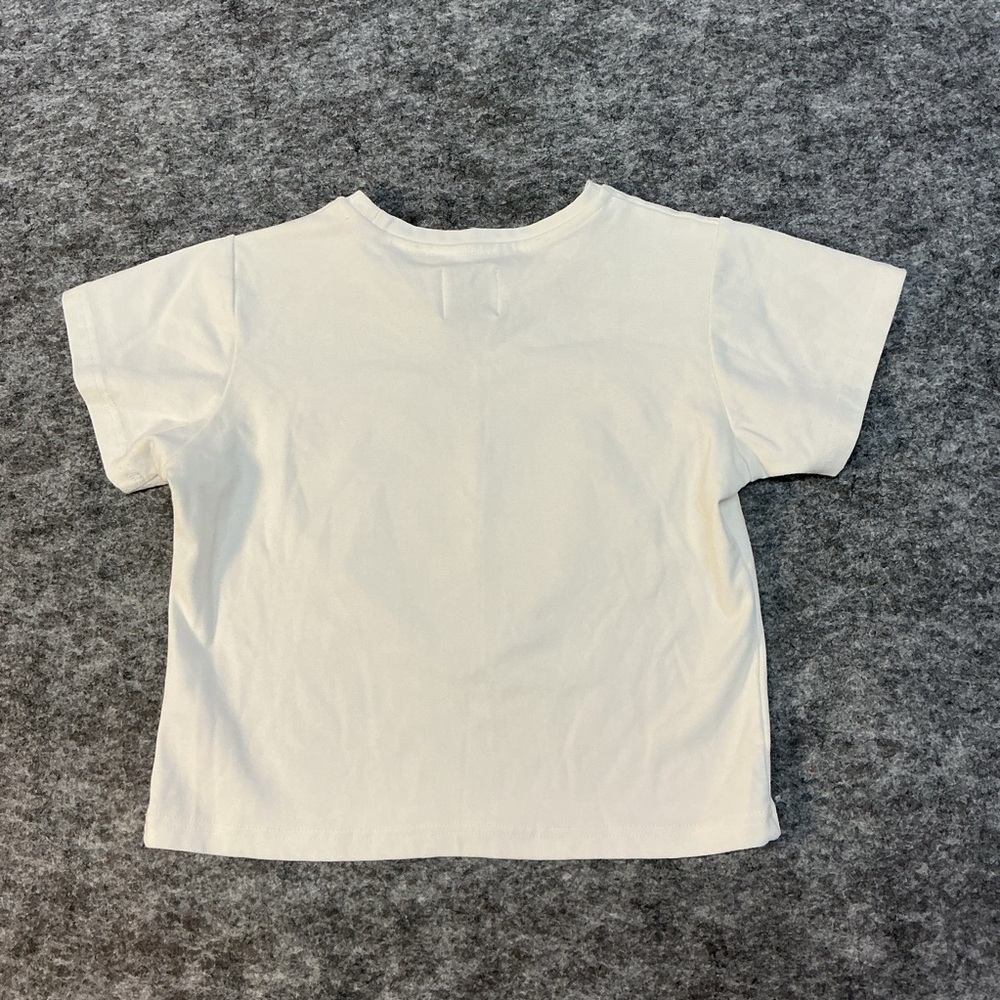 With Jean White Tee with Red Heart Graphic Size S - Picture 4 of 4